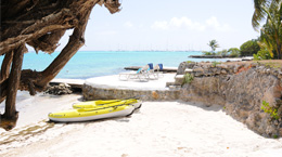 Accès plage lagon Saint-François